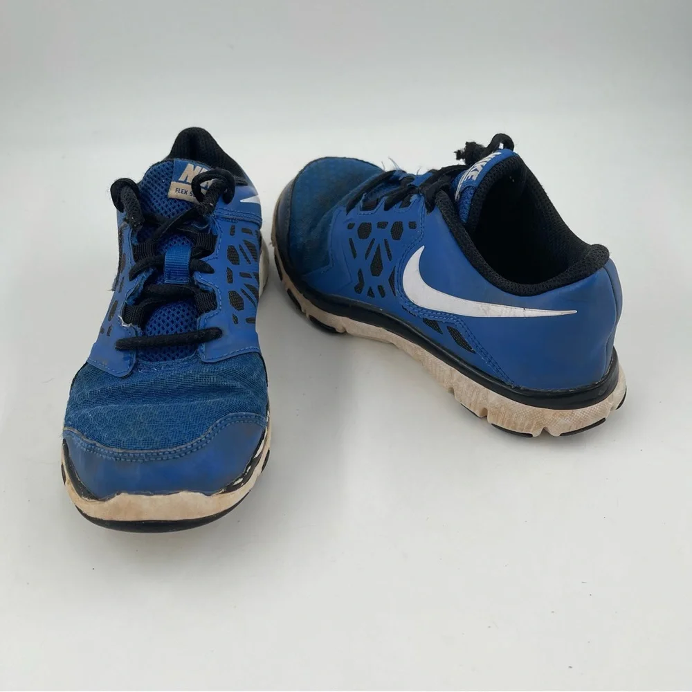 Nike Kids Flex Supreme TR4 Blue Black Sneakers - Size 2.5 Youth
